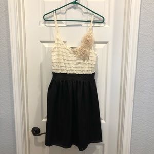Cream & Black cocktail dress